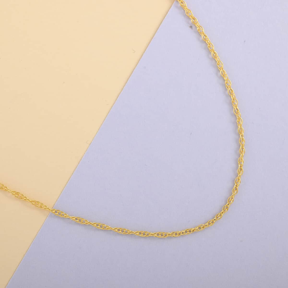 Italian 14K Yellow Gold Over Sterling Silver 1.5mm Adjustable Bolo Fancy Rope Chain 2.90 Grams image number 1
