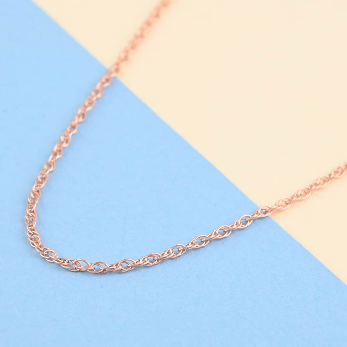 Italian 14K Rose Gold Over Sterling Silver 1.5mm Adjustable Bolo Fancy Rope Chain 2.90 Grams image number 1