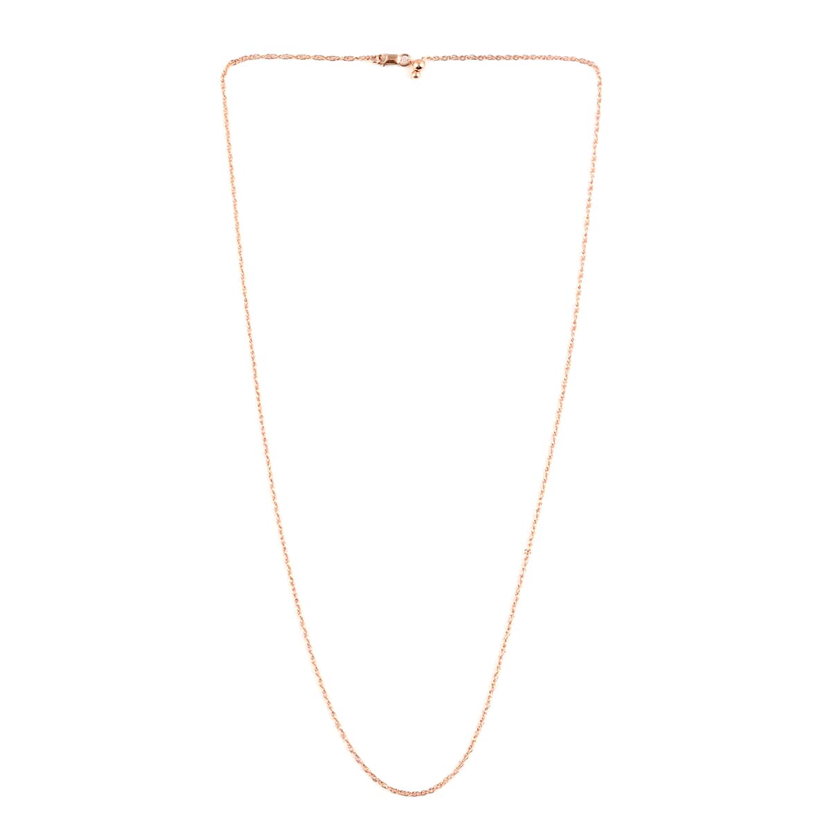 Italian 14K Rose Gold Over Sterling Silver 1.5mm Adjustable Bolo Fancy Rope Chain 2.90 Grams image number 3