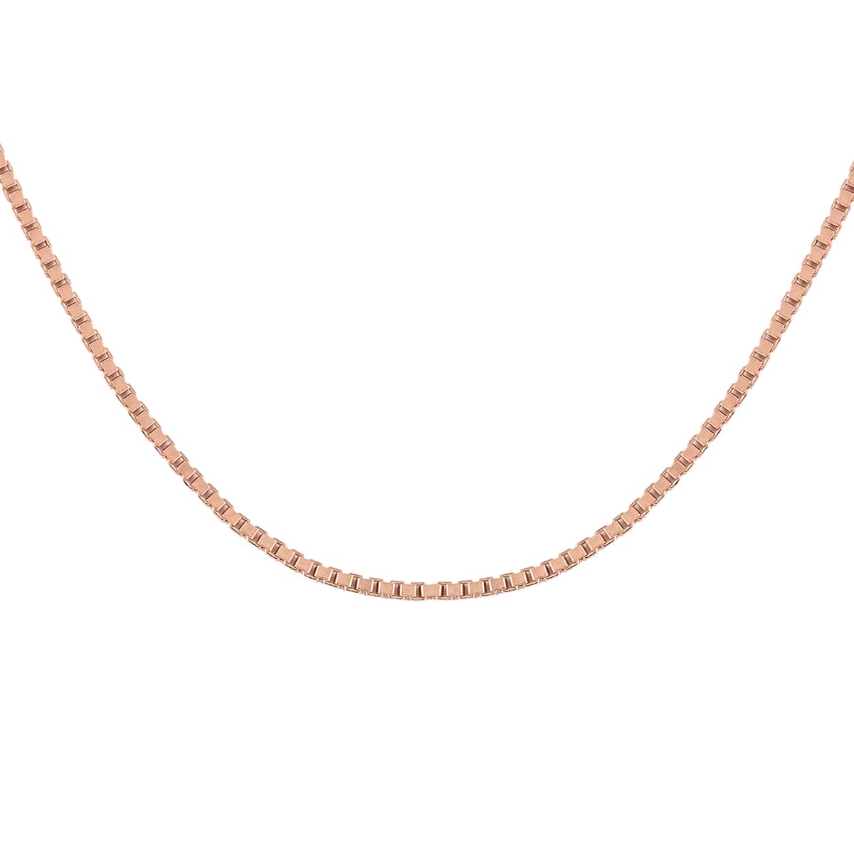 Italian 14K Rose Gold Over Sterling Silver 1mm Adjustable Bolo Box Chain 3.10 Grams image number 0