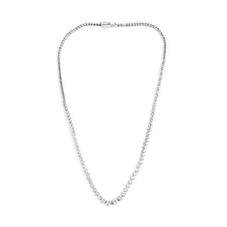 NY Closeout 14K White Gold G-H SI-VS Diamond Necklace 16 Inches 15.20 Grams 5.00 ctw image number 3