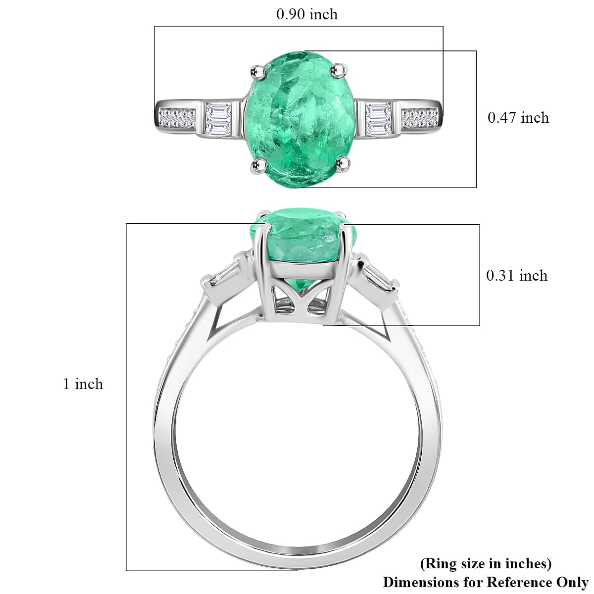 Certified & Appraised Rhapsody AAAA Boyaca Colombian Emerald and E-F VS Diamond 2.75 ctw Ring in 950 Platinum (Size 7.0) 5.30 Grams