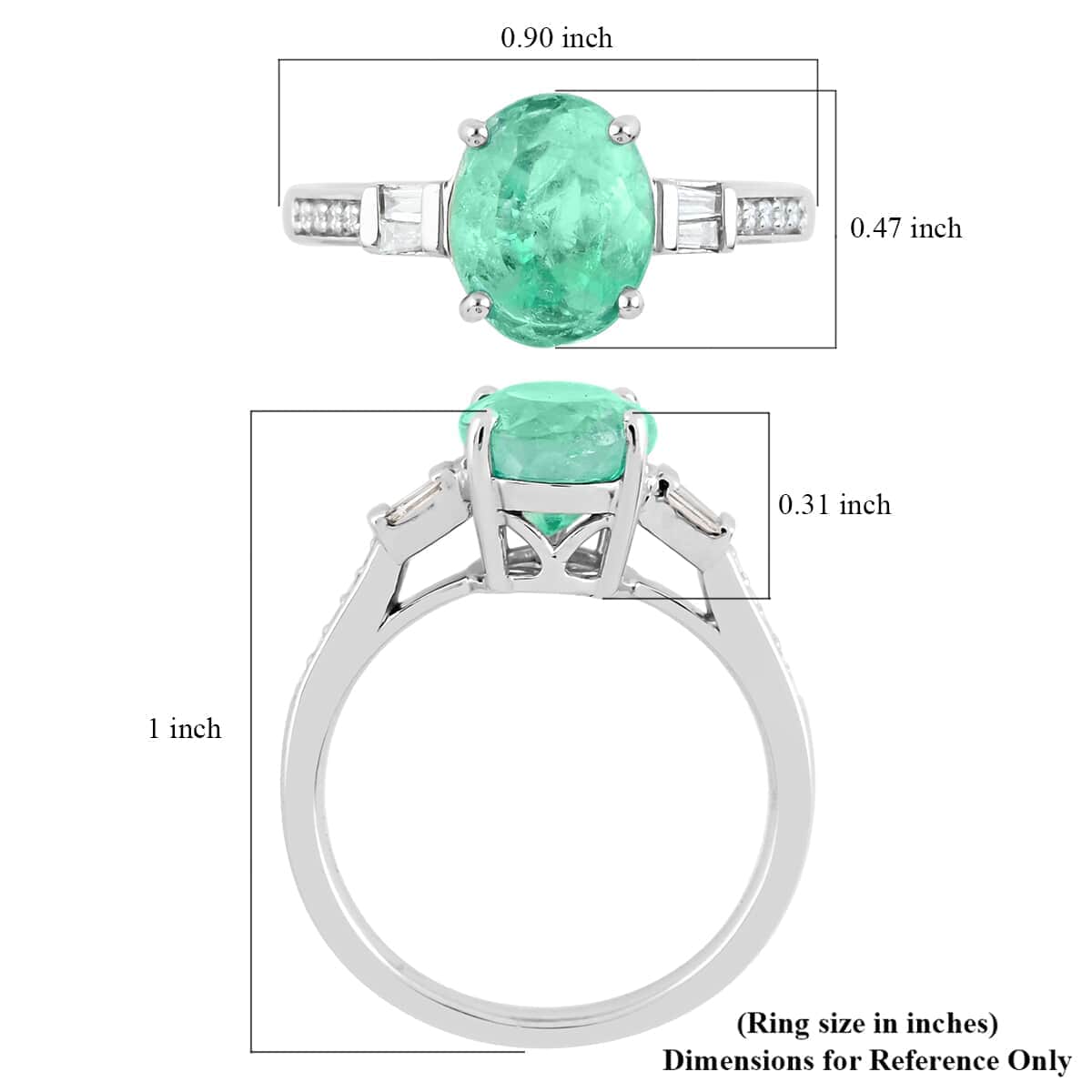 Certified & Appraised Rhapsody 950 Platinum AAAA Boyaca Colombian Emerald and E-F VS Diamond Ring (Size 7.0) 5.30 Grams 2.75 ctw image number 5