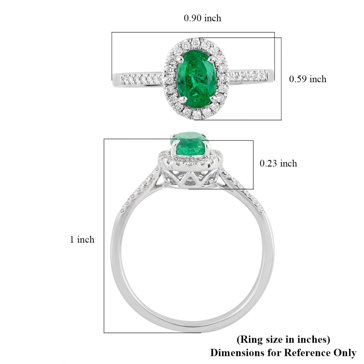 Certified & Appraised RHAPSODY 950 Platinum AAAA Colombian Emerald and E-F VS Diamond Ring (Size 6.0) 4.75 Grams 1.25 ctw image number 5