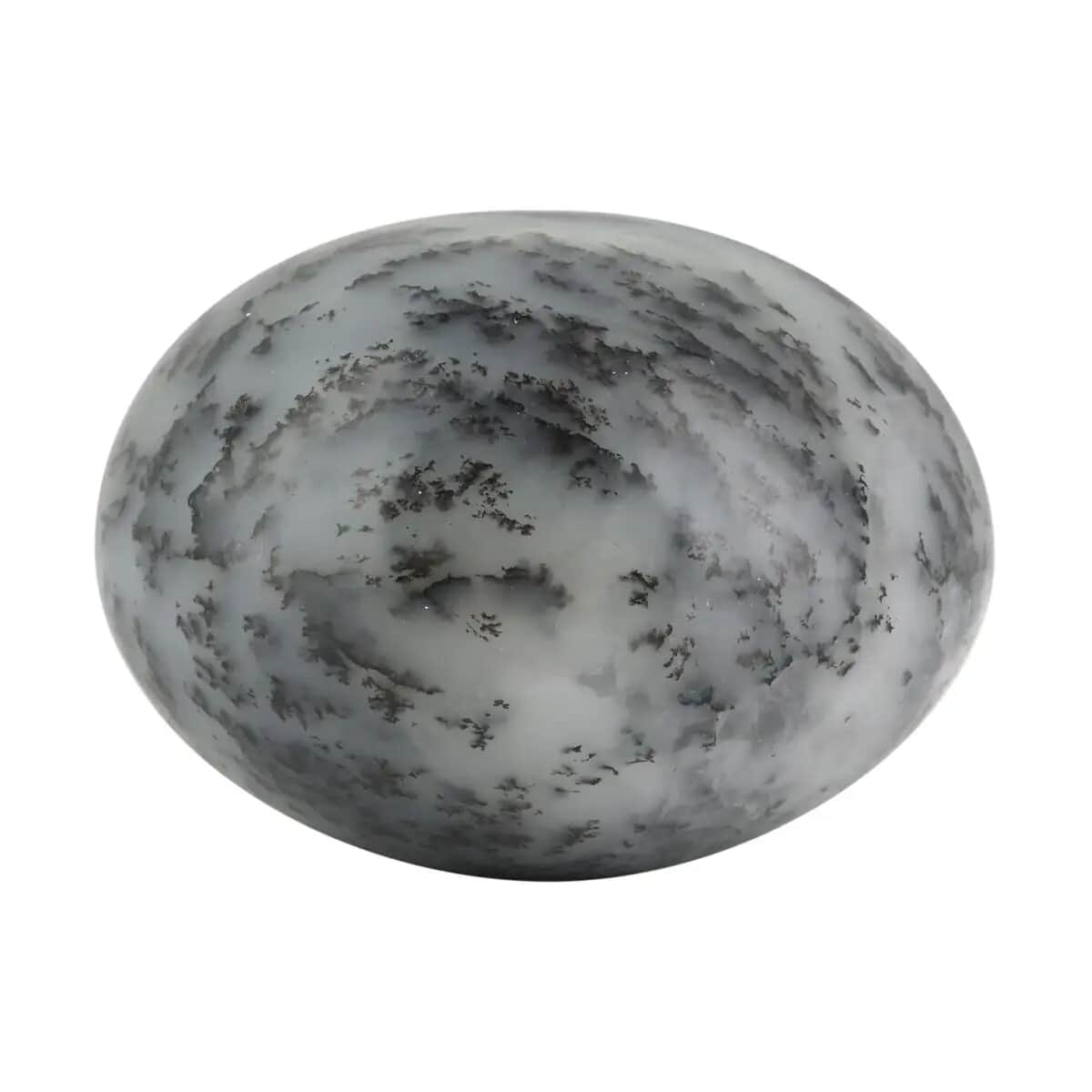 Dendritic White Agate Palm Stone - M (Approx. 350ctw) image number 4