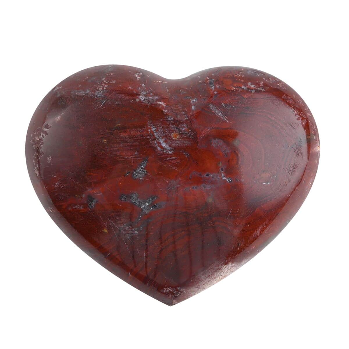 Petrified Wood Heart-S (Approx. 100ctw), Decorative Wooden Heart Figurine For Home Decor Tabletop Desk image number 0