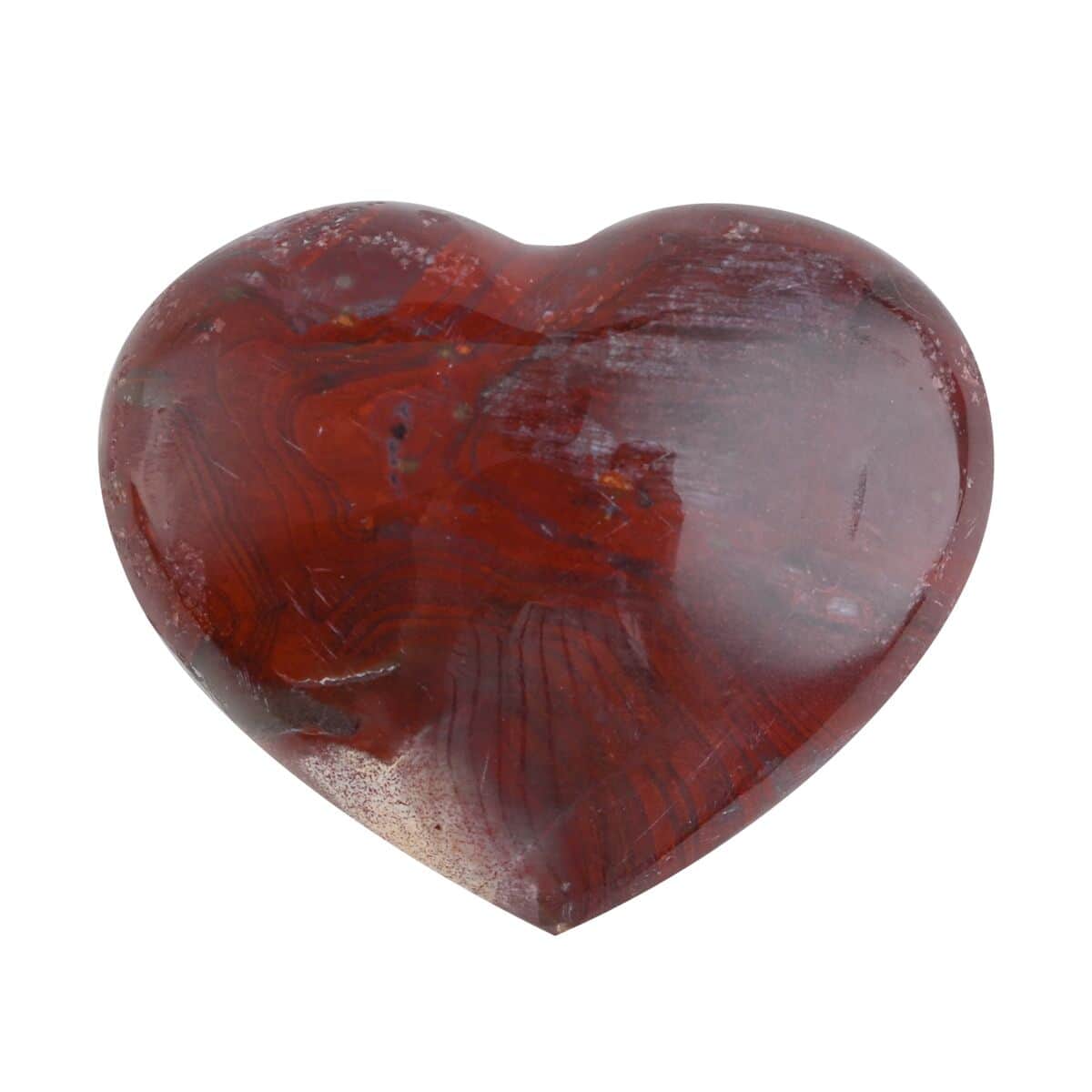 Petrified Wood Heart-S (Approx. 100ctw), Decorative Wooden Heart Figurine For Home Decor Tabletop Desk image number 5