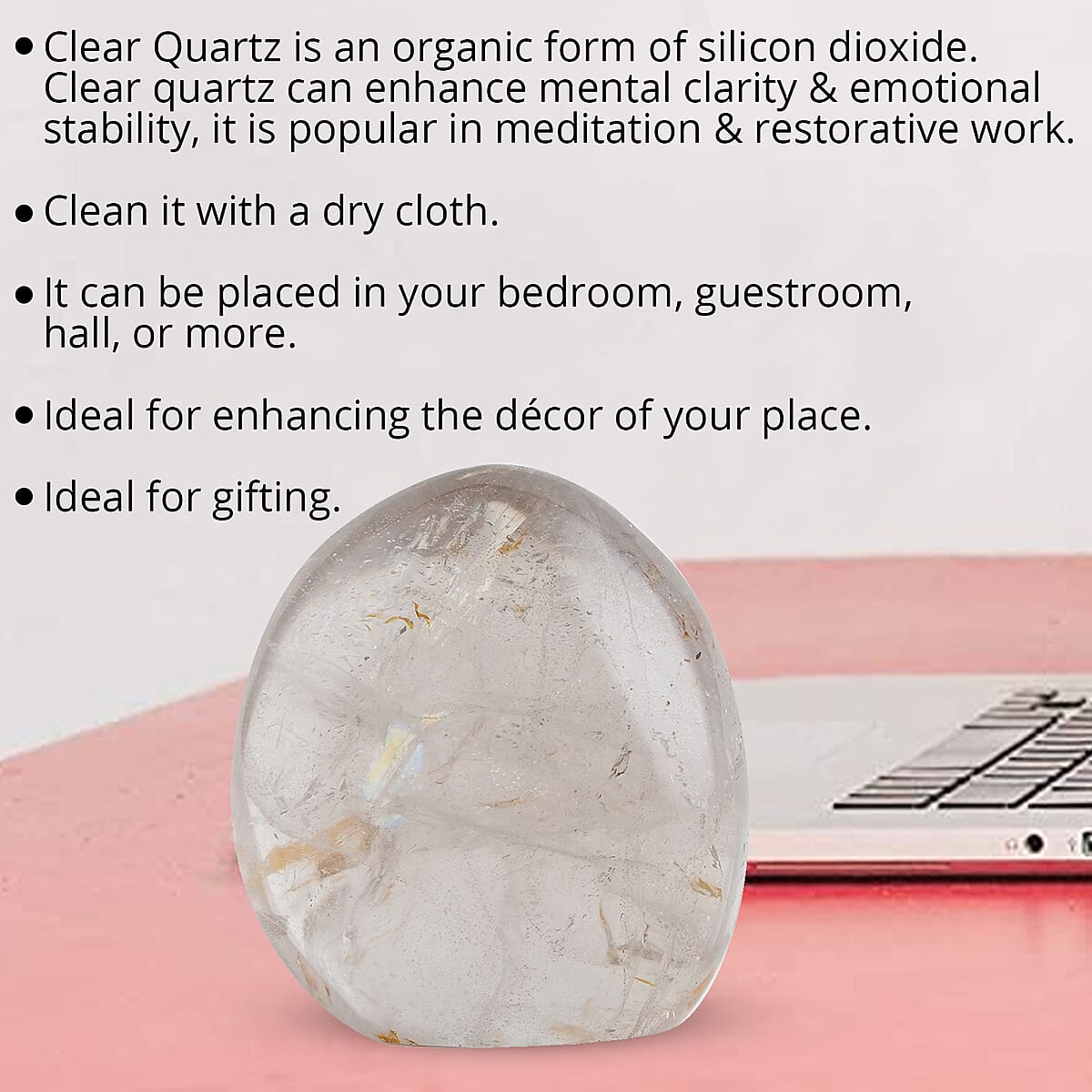 Clear Prince Quartz Home Decor Figurine -S (Approx 2409 ctw) image number 1