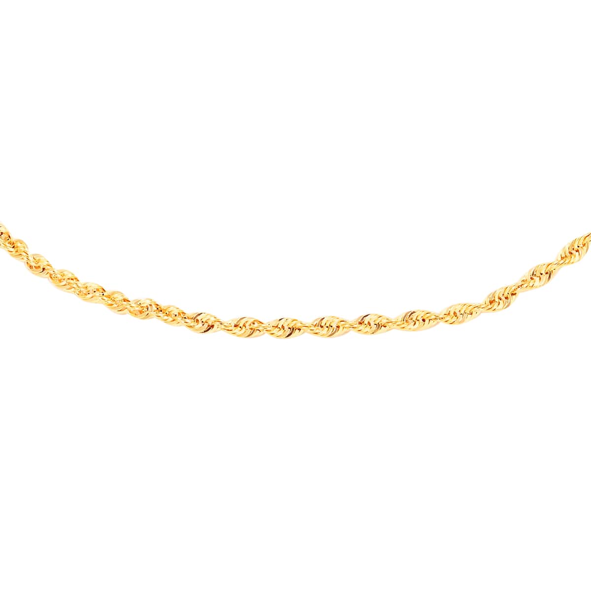 California Closeout Deal 14K Yellow Gold 2.3mm Laser Rope Necklace 20 Inches 2.70 Grams image number 0