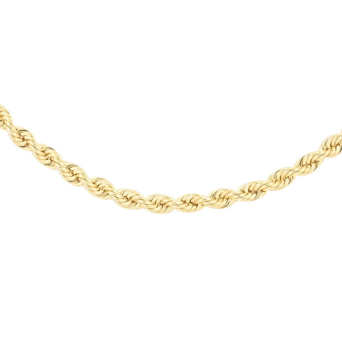 10K Yellow Gold Rope Necklace 22 Inches image number 0