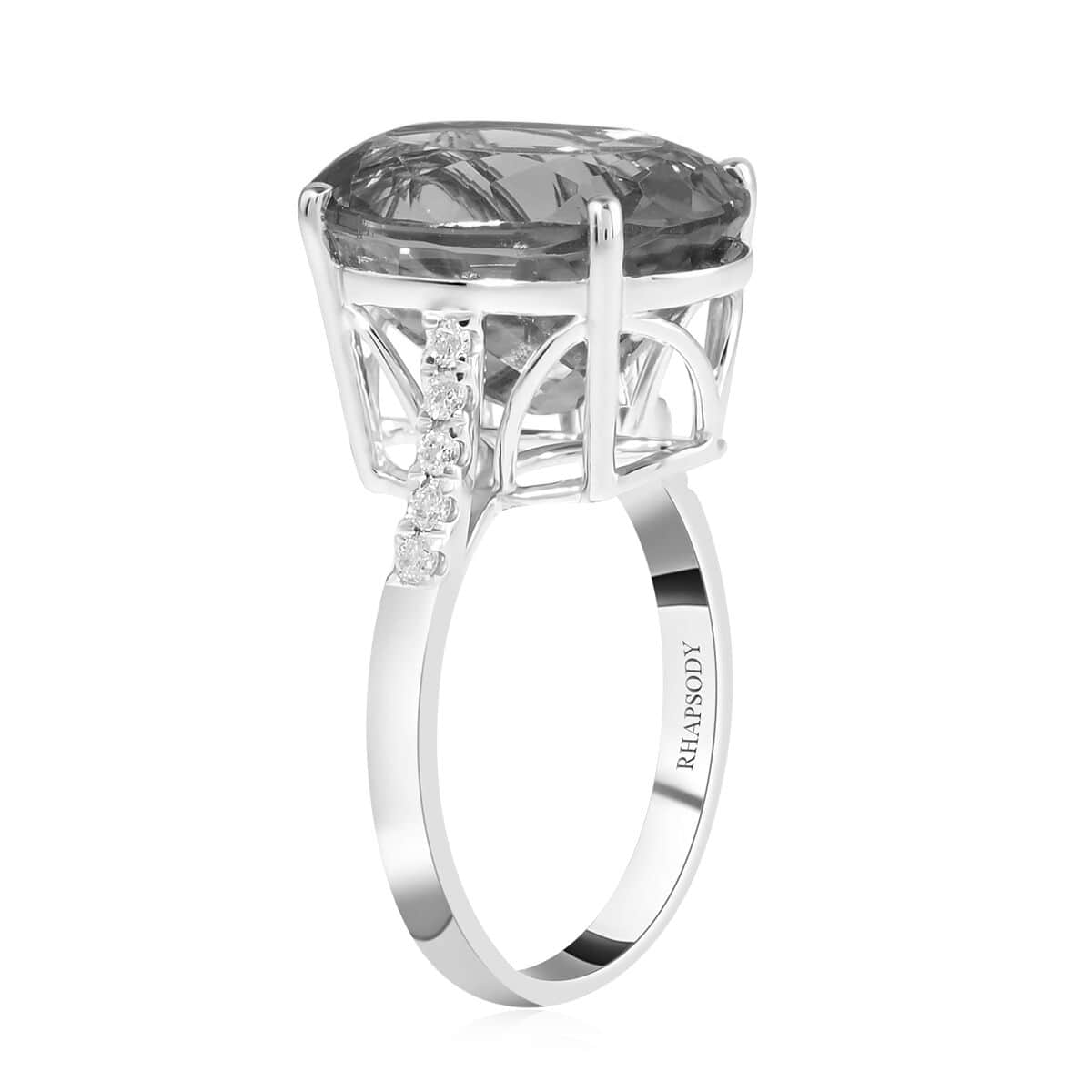 Certified Rhapsody 950 Platinum AAAA Patroke Kunzite and E-F VS Diamond Ring (Size 8.0) 6.87 Grams 12.00 ctw image number 3