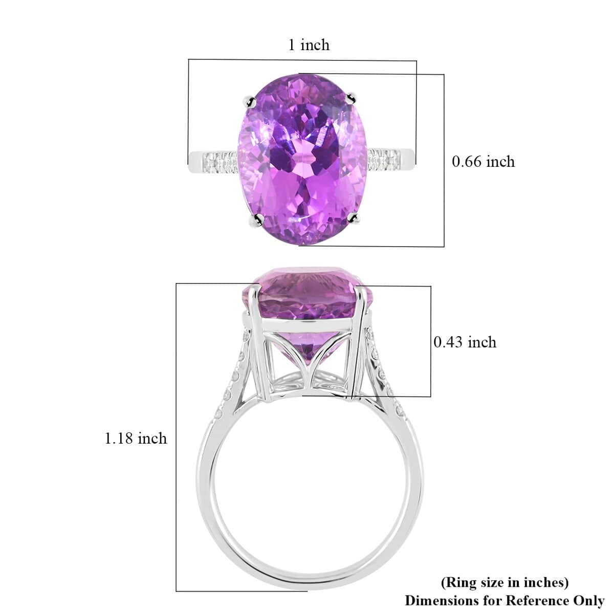 Certified & Appraised Rhapsody 950 Platinum AAAA Patroke Kunzite and E-F VS Diamond Ring (Size 9.0) 6.87 Grams 12.00 ctw image number 4