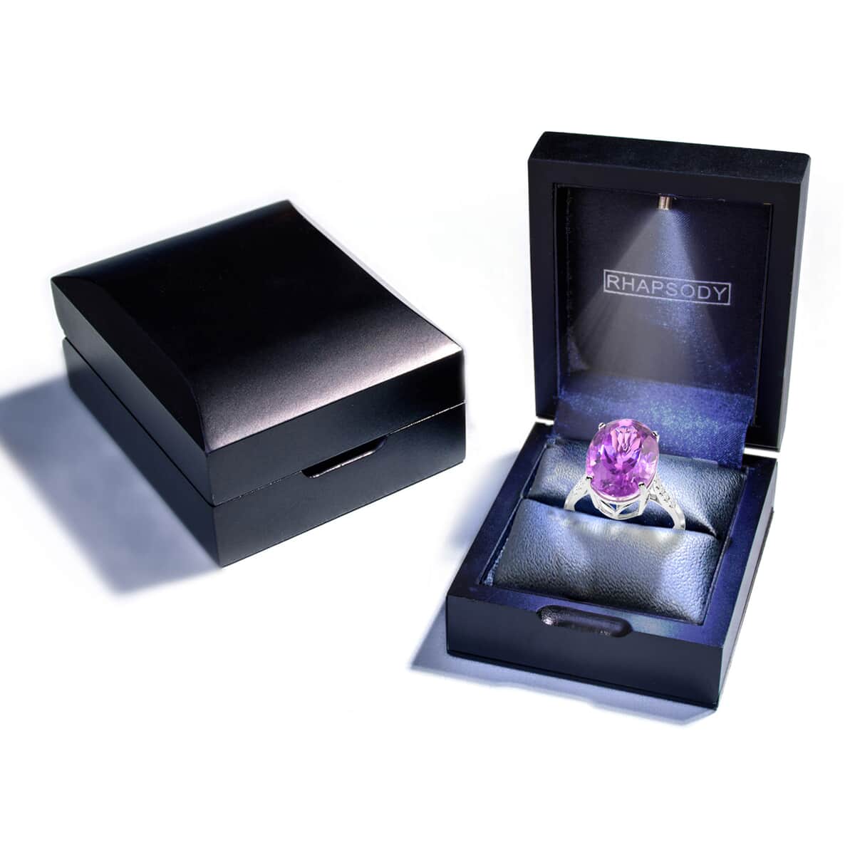 Certified & Appraised Rhapsody 950 Platinum AAAA Patroke Kunzite and E-F VS Diamond Ring (Size 9.0) 6.87 Grams 12.00 ctw image number 5