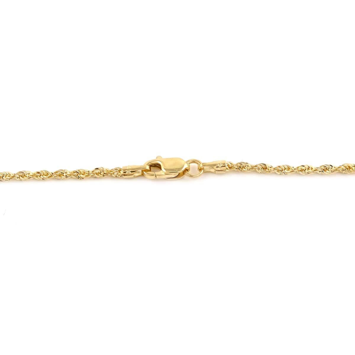 New York Closeout 14K Yellow Gold 1.5mm Rope Chain Necklace 20 Inches 1.6 Grams image number 2