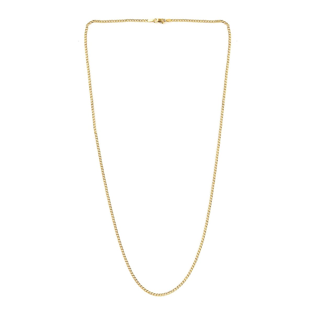 JCK Closeout 10K Yellow Gold 2mm Cuban Chain Necklace 18 Inches 1.6 Grams image number 1
