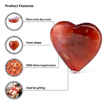 Carnelian Heart 30-40mm -S (Approx. 85 ctw)