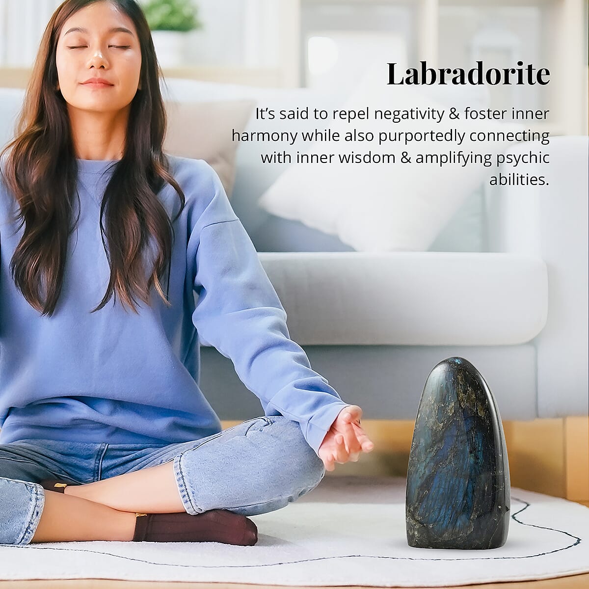 Labradorite Free Form -M, Home Decor Piece, Gemstone Home Decor, Labradorite Gemstone Decor Approx.21500 ctw image number 2