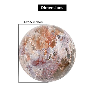 Petrified Wood Sphere 4- 5 Inches -L (Approx. 11945 ctw)