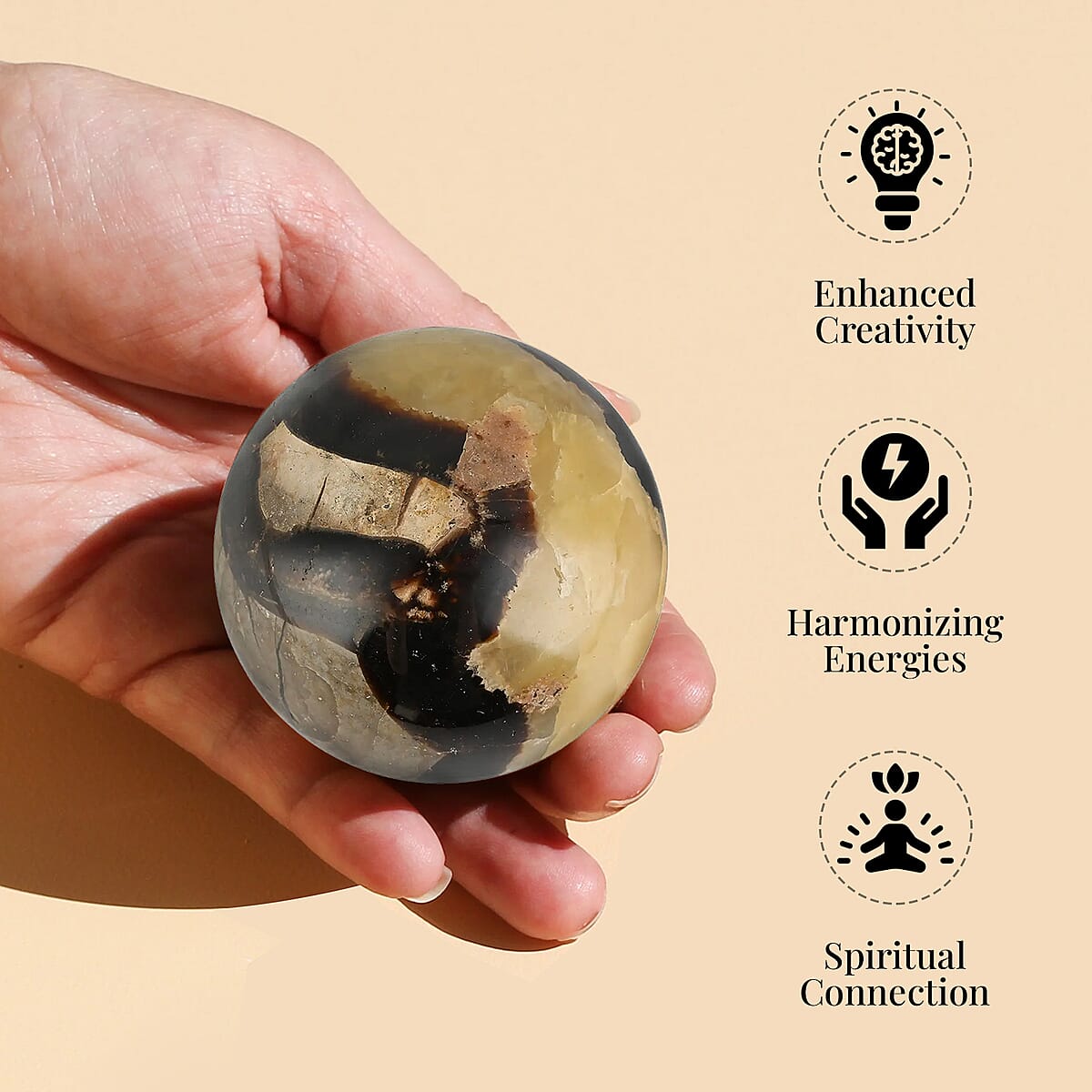 Septarian Sphere 2-3 Inches -M (Approx. 1750 ctw) image number 1