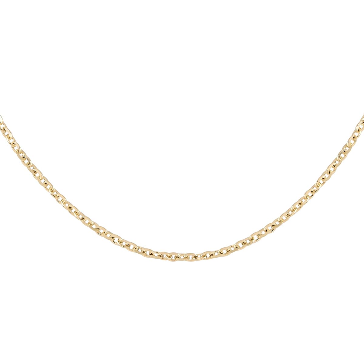 14K Yellow Gold 0.6mm Diamond Cut Rolo Cable Chain Necklace 16-18 Inches with Extension Loop 1.3 Grams image number 2
