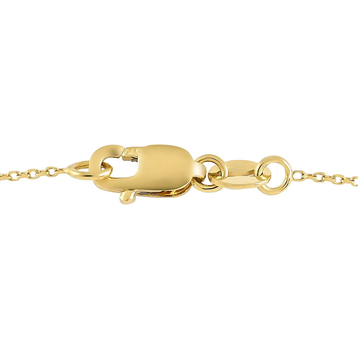 10K Yellow Gold Dangling Double Hearts Necklace 16 Inches 2.10 Grams image number 4