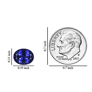 Certified and Appraised AAAA Tanzanite (Ovl 10x8 mm) 2.50 ctw