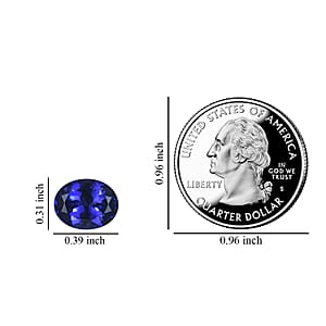 Certified and Appraised AAAA Tanzanite (Ovl 10x8 mm) 2.50 ctw