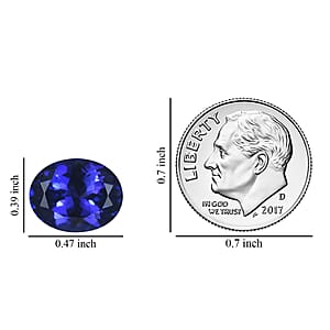 Certified AAAA Tanzanite (Ovl 12x10 mm) 5.00 ctw