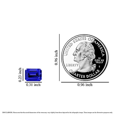Certified and Appraised AAAA Tanzanite (Oct 8x6 mm) 1.50 ctw