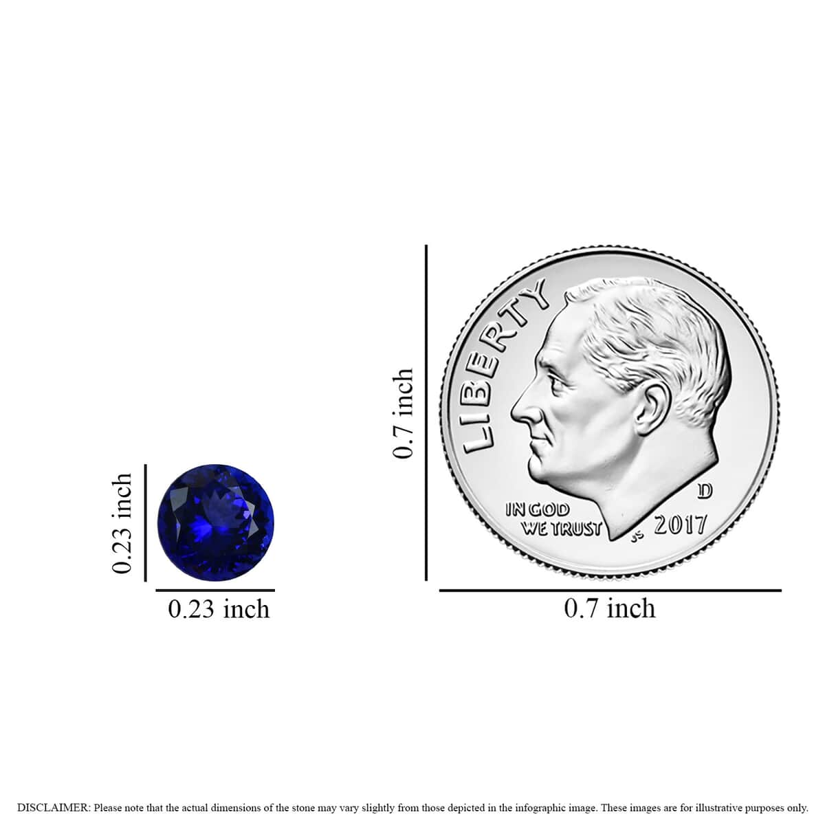 Certified & Appraised AAAA Tanzanite (Rnd 6 mm) 0.80 ctw image number 1