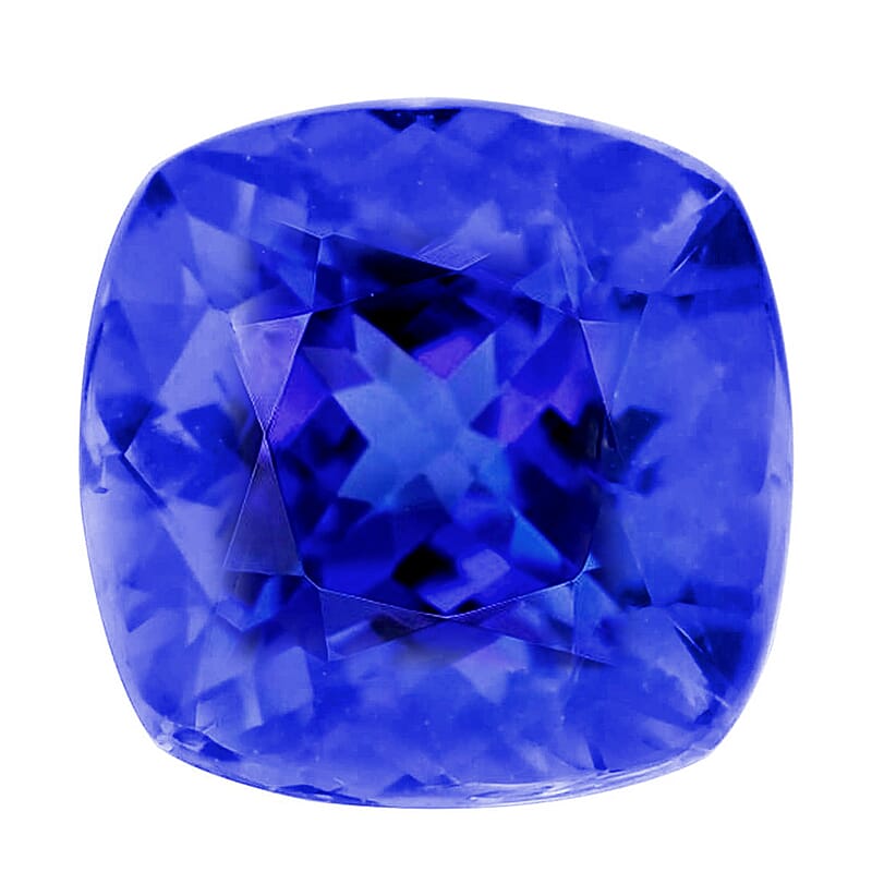 Certified and Appraised AAAA Tanzanite (Cush 7x7 mm) 1.35 ctw