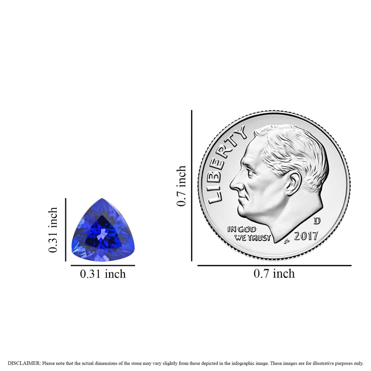 Certified & Appraised AAAA Tanzanite (Trl 8 mm) 1.60 ctw image number 3