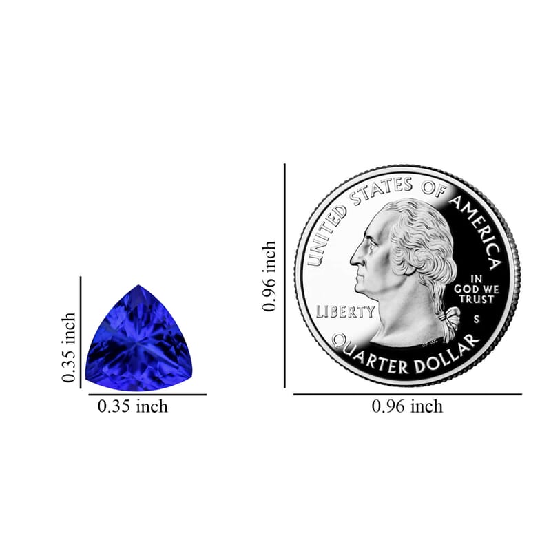 Certified and Appraised AAAA Tanzanite (Trl 9 mm) 2.25 ctw