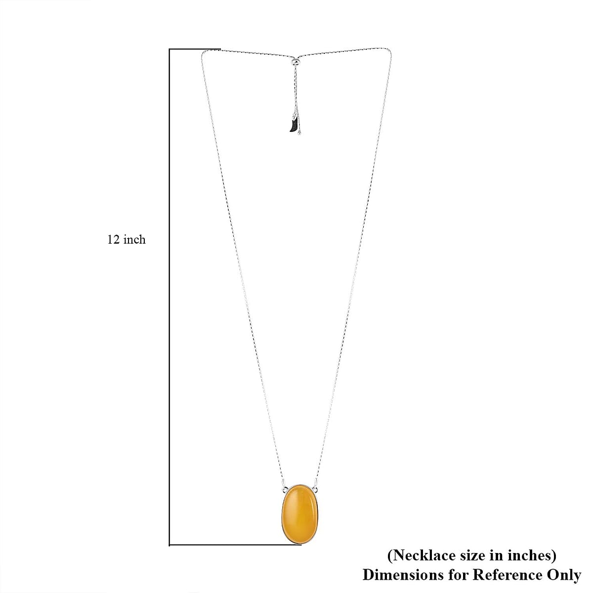 Baltic Citrine Colored Amber Bolo Necklace (Adjustable) in Sterling Silver image number 5