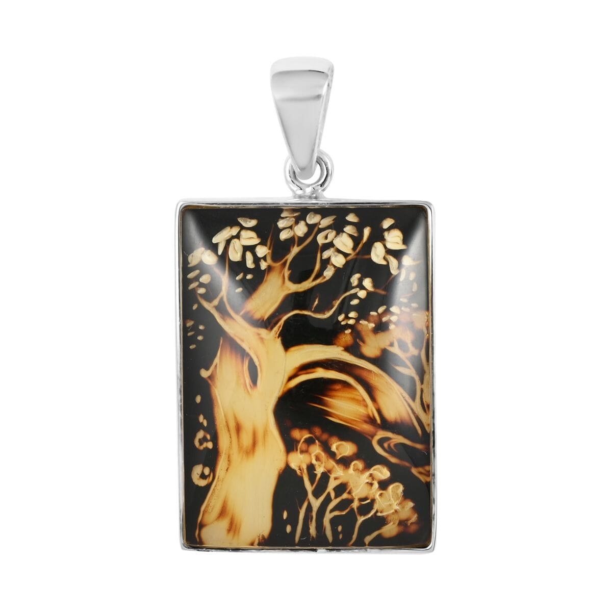 Sterling Silver Multi Amber Framed Pendants Sterling Silver Multi Amber Framed Pendants