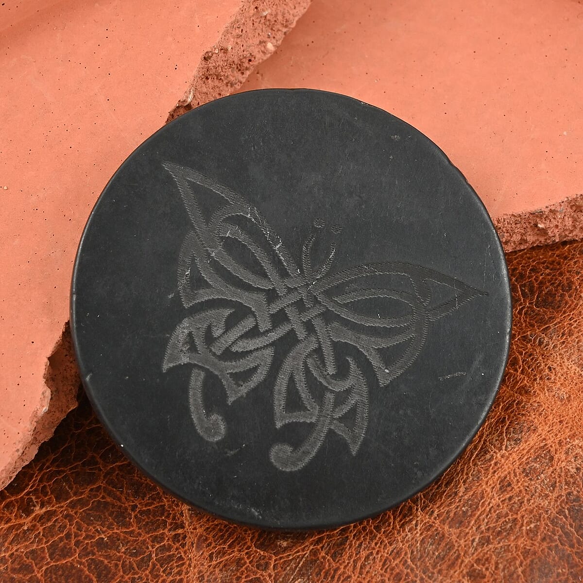 Shungite Butterfly Laptop Tile Approx. 435.00ctw image number 1