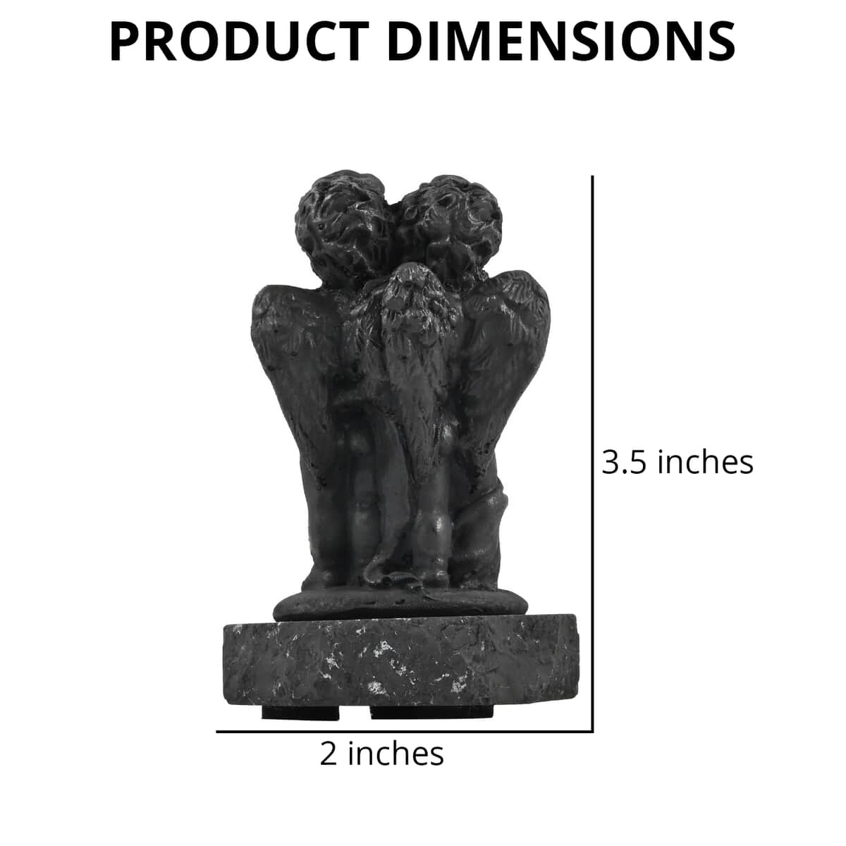 Shungite Figurine Angels with Flowers Approximately 760ctw image number 3