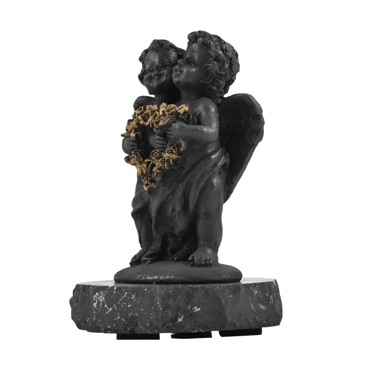 Shungite Figurine Angels with Flowers Approximately 760ctw image number 6