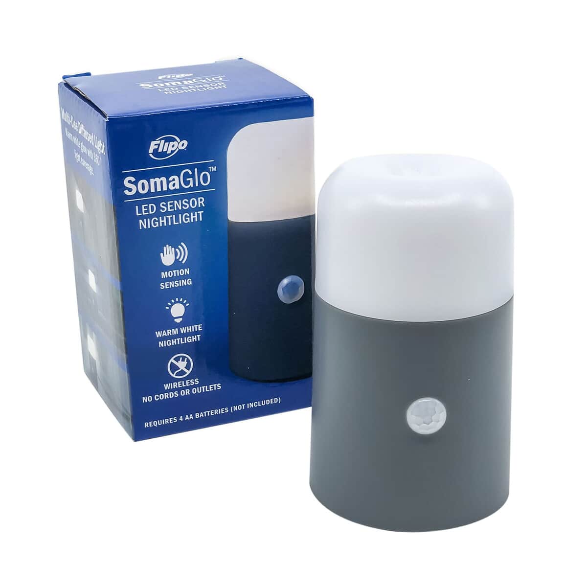 Flipo- SomaGlo™ , LED Sensor Nightlight (Slate) , Night Lamp for Bedroom , Bed Light , Motion Sensor LED Nightlight image number 0