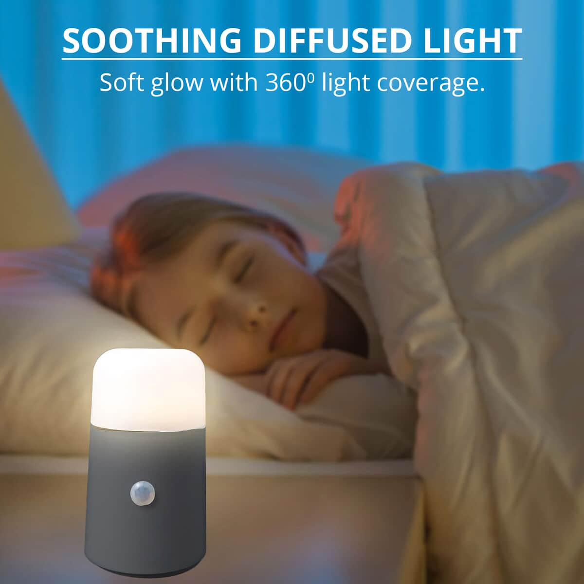 Flipo- SomaGlo™ , LED Sensor Nightlight (Slate) , Night Lamp for Bedroom , Bed Light , Motion Sensor LED Nightlight image number 1