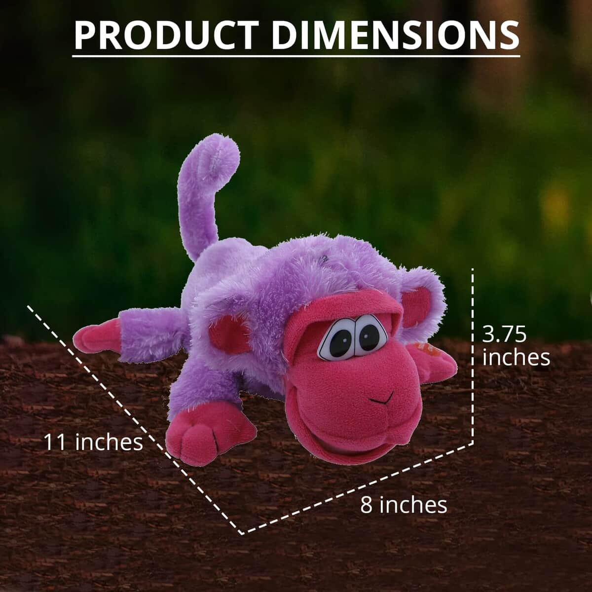 Flipo- Crazy Critters Laughing Rolling Pets Purple Monkey, Soft Toy, Rollish Plush Toy, Small Toys for Kids image number 3