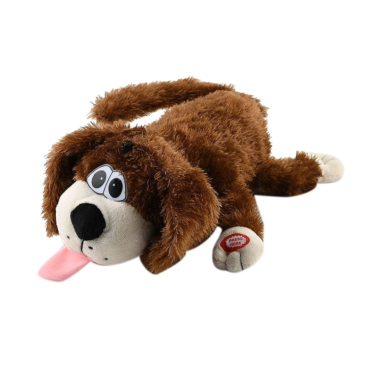 Flipo- Crazy Critters Laughing Rolling Pets Brown Dog, Soft Toy, Rollish Plush Toy, Small Toys for Kids image number 0