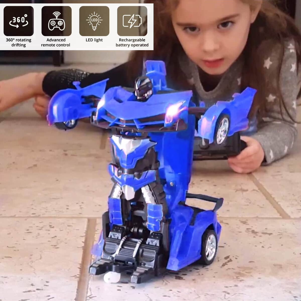 Flipo- Automotion - Shape-Shifting Robot R/C Car Blue image number 1