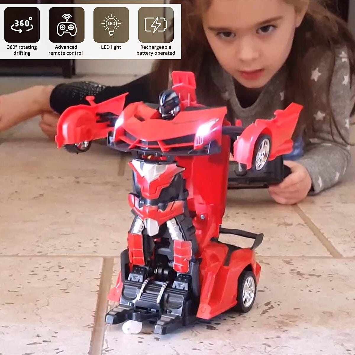 Flipo- Automotion - Shape-Shifting Robot R/C Car Red , Remote Control Car Toy , RC Cars , Remote Car image number 1
