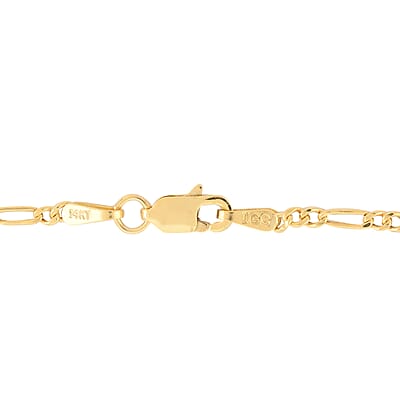 14K Yellow Gold 2mm Figaro Chain Necklace 24 Inches 1.6 Grams