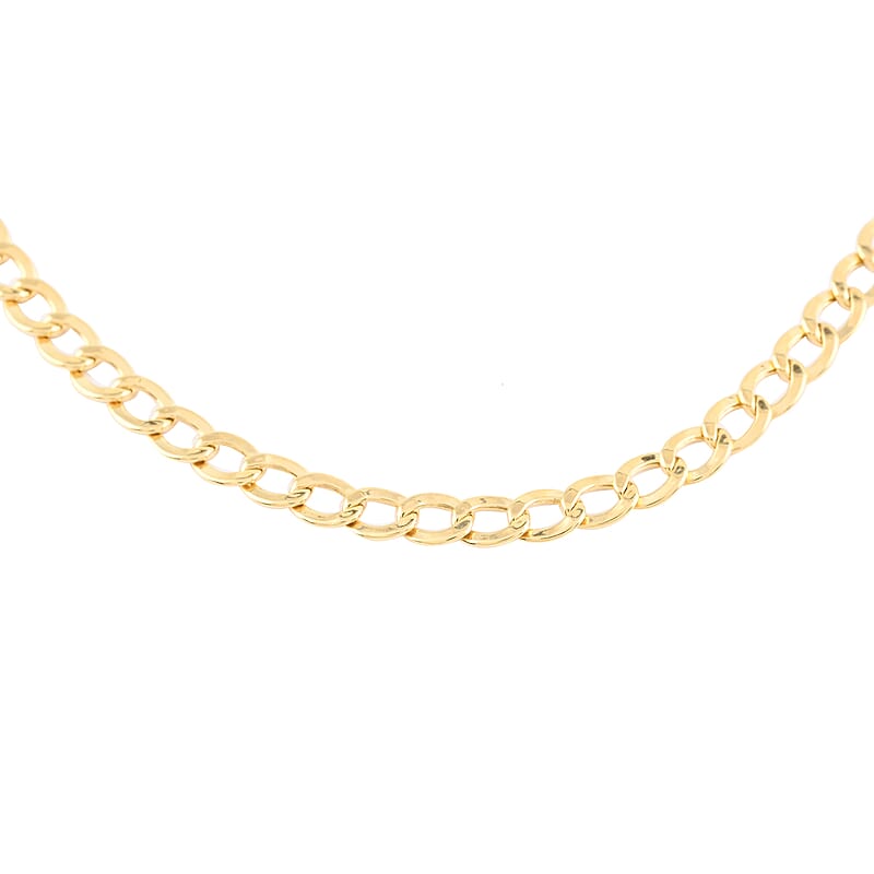 14K Yellow Gold 2mm Cuban Chain Necklace 22 Inches