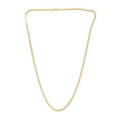14K Yellow Gold 2mm Cuban Chain Necklace 22 Inches