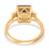 Doorbuster Certified & Appraised ILIANA 18K Yellow Gold Asscher Cut AAA Turkizite and G-H SI Diamond Ring 3.40 Grams 4.35 ctw image number 4