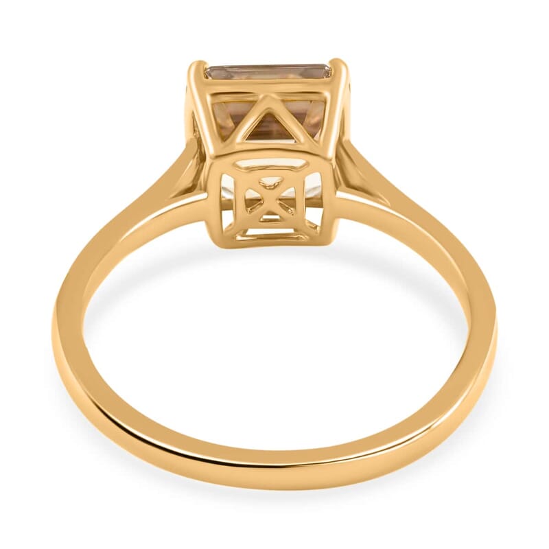 Certified & Appraised Iliana 18K Yellow Gold Asscher Cut AAA Turkizite 2.90 ctw Solitaire Ring (Size 6.0)