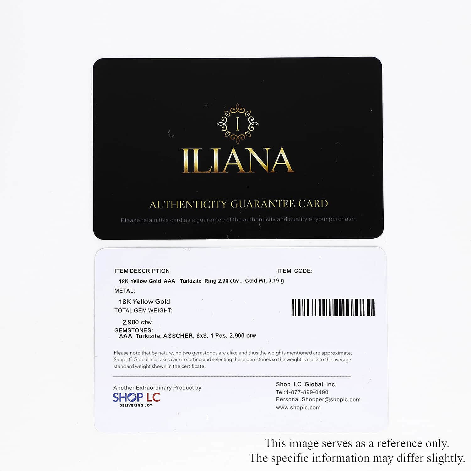 Certified & Appraised Iliana 18K Yellow Gold Asscher Cut AAA Turkizite 2.90 ctw Solitaire Ring (Size 6.0)